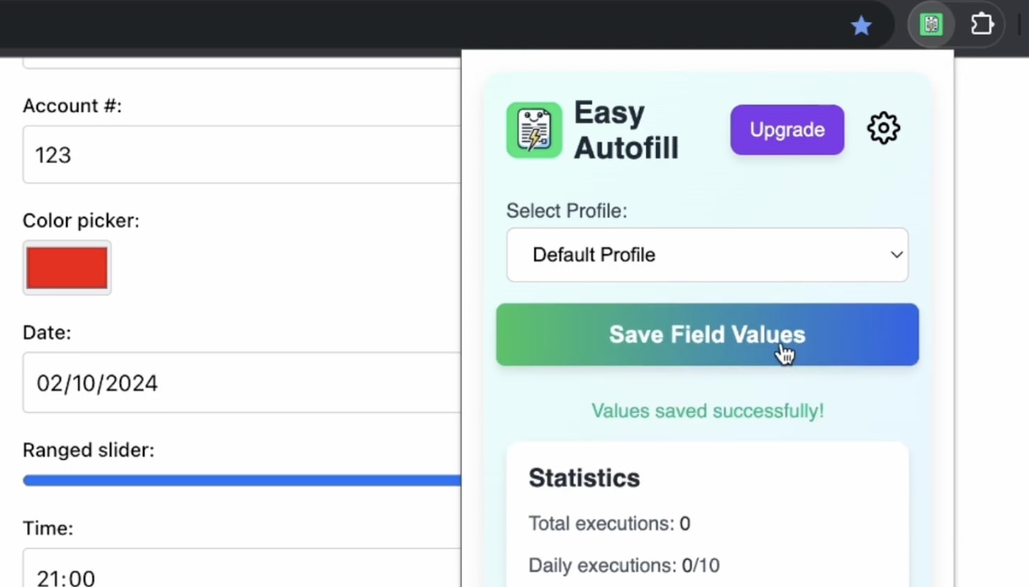Screenshot of Easy Autofill
