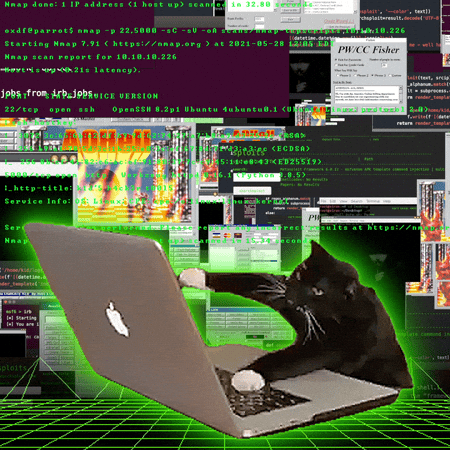 Cat typing so fast that it's in its matrix now