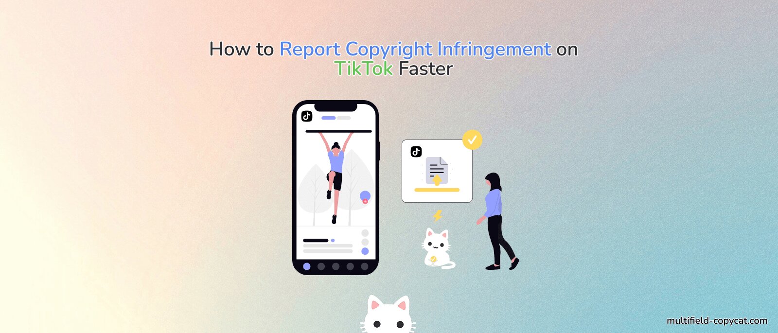 Autofill TikTok Copyright Infringement Form Faster with MultiField CopyCat Chrome Extension