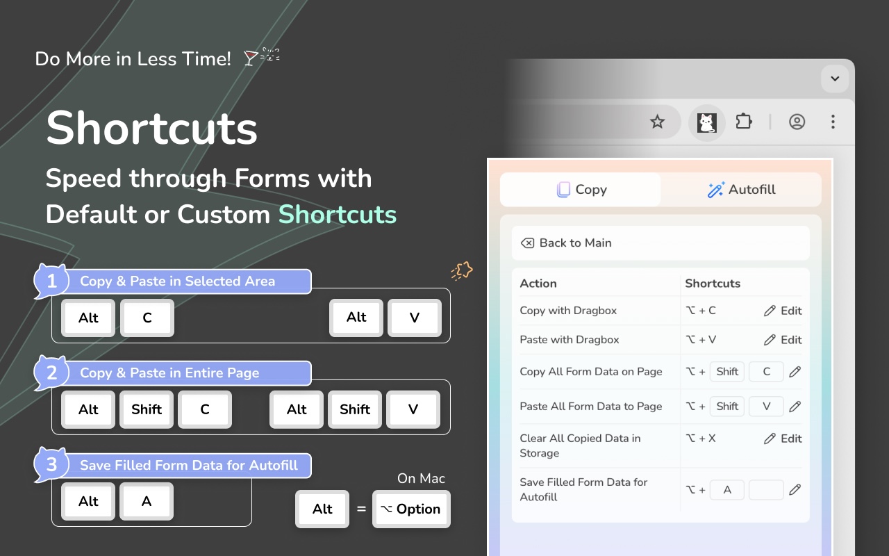 MultiField CopyCat: Shortcuts for copy, paste, save autofill form data